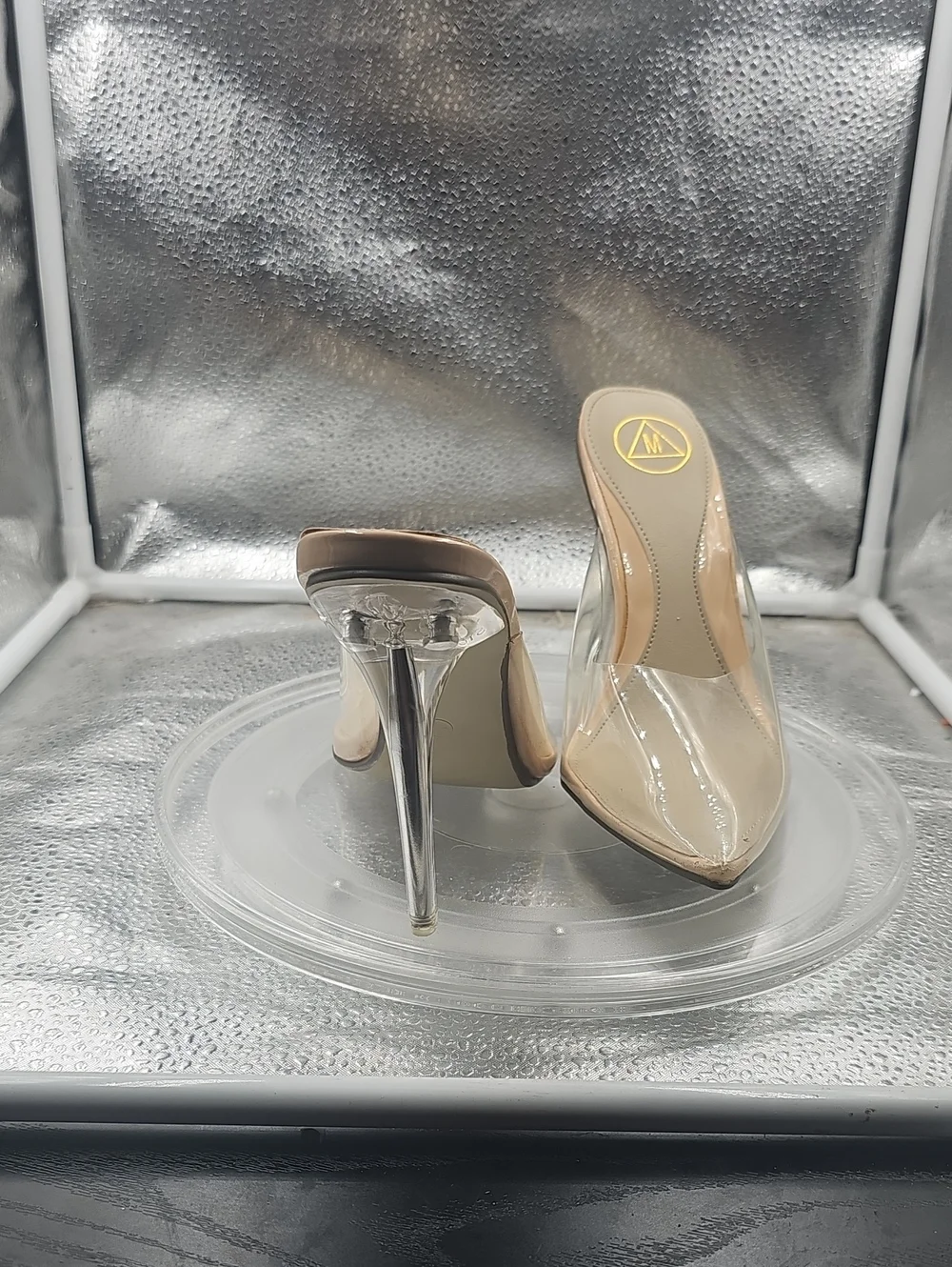 W Clear Heels Sz7 - Picture 2 of 4